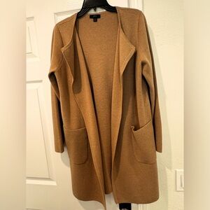 JCrew Sweater Blazer w Pockets, tan, size small like NEW